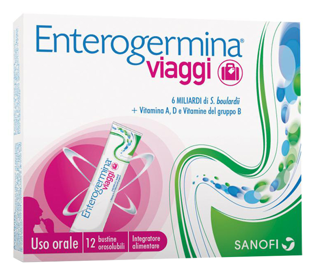 ENTEROGERMINA VIAGGI 12 BUSTINE OROSOLUBILI CONFEZIONE STANDARD - farmachicca