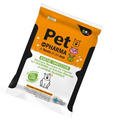 PET IN PHARMA SALVIETTINE ORECCHIE CANE 30 PEZZI - farmachicca