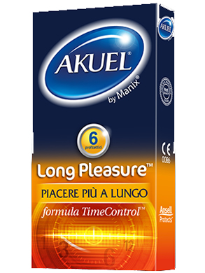 PROFILATTICO ANSELL AKUEL BY MANIX LONG PLEASURE B 6 PEZZI - farmachicca