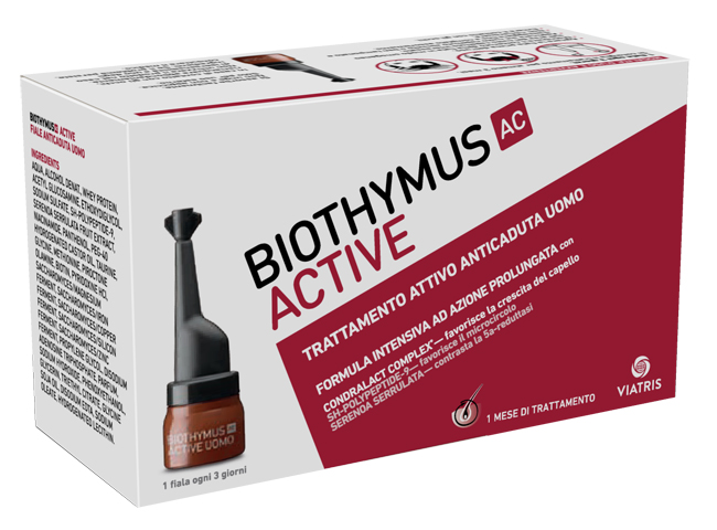 BIOTHYMUS AC ACTIVE TRATTAMENTO ATTIVO ANTICADUTA UOMO 10 FIALE 3,5 ML - farmachicca