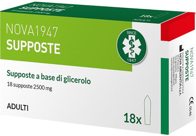 NOVA1947 GLICEROLO 2500MG SUPPOSTE ADULTI 18 PEZZI - farmachicca