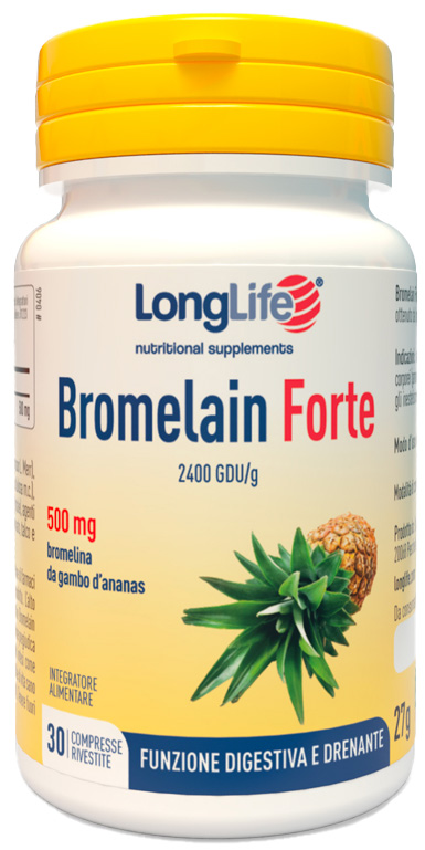 LONGLIFE BROMELAIN FORTE 30 COMPRESSE - farmachicca