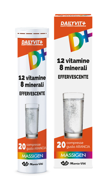 DAILYVIT+ 12 VITAMINE 8 MINERALI EFFERVESCENTE 20 COMPRESSE - farmachicca