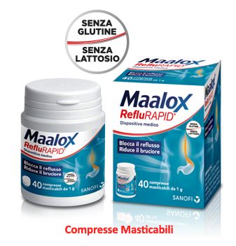 MAALOX REFLURAPID 40 COMPRESSE MASTICABILI - farmachicca