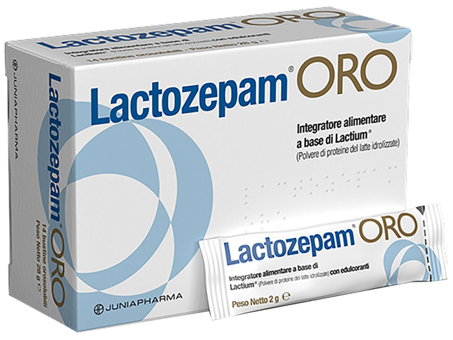 LACTOZEPAM ORO GRANULATO OROSOLIBILE A BASE DI LACTIUM 14 BUSTINE DA 2 G - farmachicca