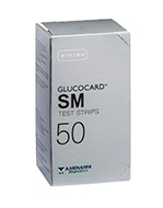 TEST STRIPS PER MISURAZIONE GLICEMIA GLUCOCARD SM 50 PEZZI - farmachicca
