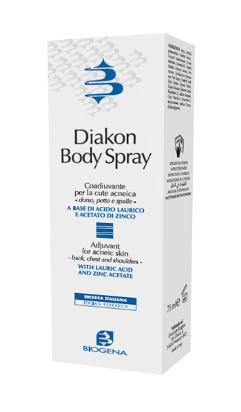 DIAKON BODY SPRAY COADIUVANTE CUTE ACNEICA DORSO PETTO E SPALLE 75 ML - farmachicca