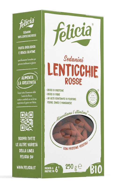 FELICIA BIO SEDANINI LENTICCHIE ROSSE 250 G - farmachicca