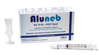 ALUNEB KIT SOLUZIONE ISOTONICA 15 FLACONCINI DA 4 ML + MAD NASAL ATOMIZZATORE - farmachicca