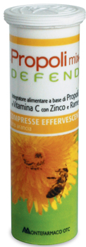 PROPOLI MIX DEFEND 10 COMPRESSE EFFERVESCENTI GUSTO ARANCIA - farmachicca