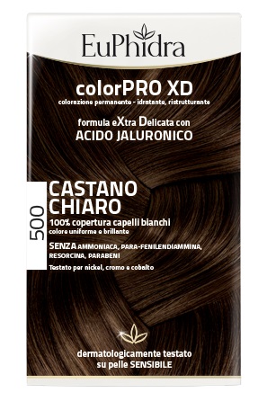 EUPHIDRA COLORPRO XD 500 CAST CHIARO GEL COLORANTE CAPELLI IN FLACONE + ATTIVANTE + BALSAMO + GUANTI - farmachicca
