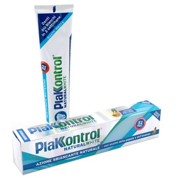 PLAKKONTROL NATURAL WHITE DENTIFRICIO 100 G - farmachicca