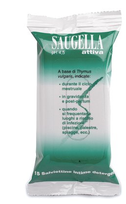 SAUGELLA ATTIVA SALVIETTINE 15 BUSTINE - farmachicca