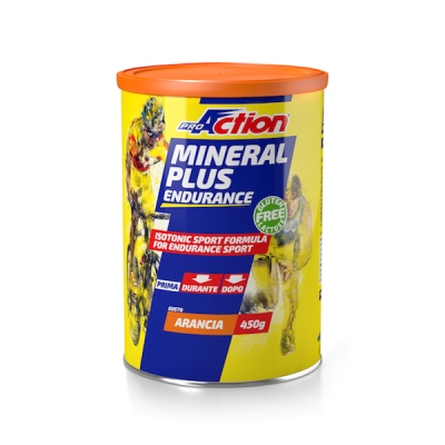 PROACTION MINERAL PLUS ENERGETICO E SALINO ISOTONICO ALL'ARANCIA 450 G - farmachicca