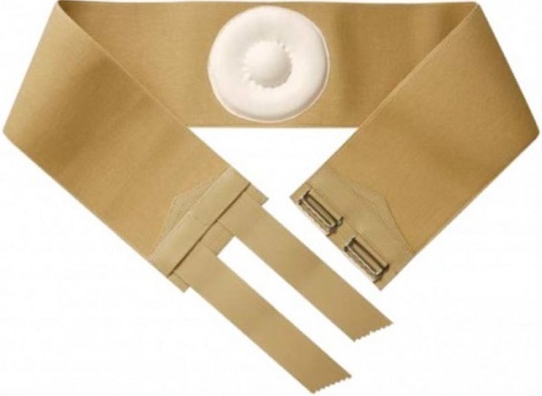 ORIONE 357 CINTO PER ERNIA OMBELICALE CON PELOTTA RIVESTITA IN PELLE BEIGE 9 - farmachicca