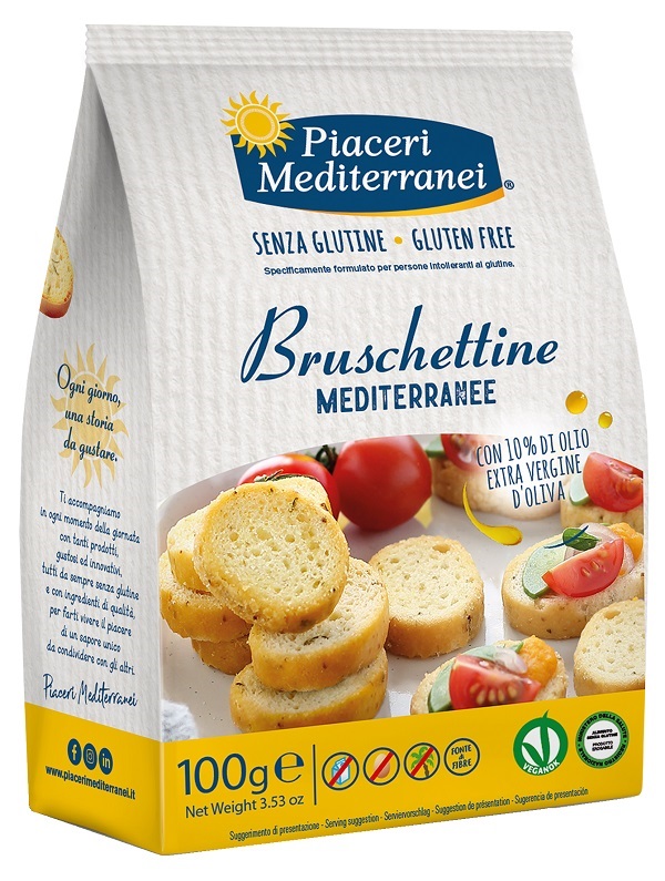 PIACERI MEDITERRANEI BRUSCHETTINE 100 G - farmachicca