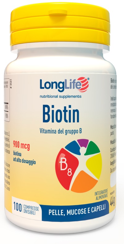 LONGLIFE BIOTIN 900 MCG 100 COMPRESSE - farmachicca