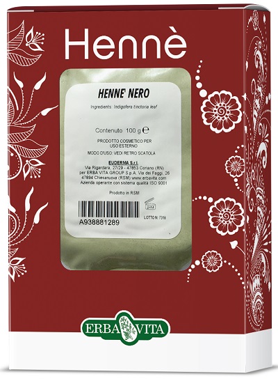 HENNE COLORANTE CAPELLI NERO 100 G - farmachicca