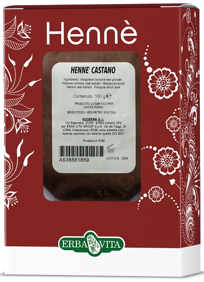 HENNE COLORANTE CAPELLI CASTANO 100 G - farmachicca