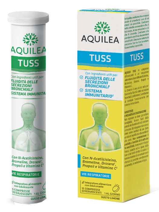 AQUILEA TUSS 15 COMPRESSE EFFERVESCENTI 90 G - farmachicca