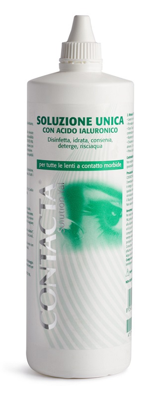 SOLUZIONE UNICA CON ACIDO IALURONICO PER LENTI A CONTATTO CONTACTA SOLUTION 360ML - farmachicca