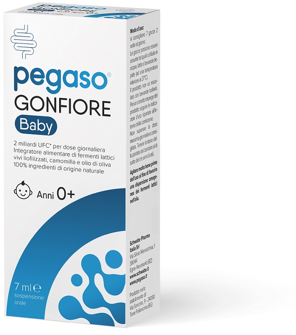 PEGASO GONFIORE BABY 1 FLACONCINO 7 ML SENZA ZUCCHERO SENZA GLUTINE NATURALMENTE PRIVO DI LATTOSIO - farmachicca
