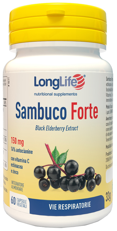 LONGLIFE SAMBUCO FORTE 60 CAPSULE VEGETALI - farmachicca