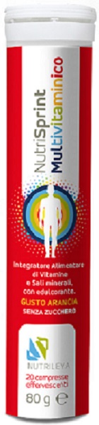 NUTRISPRINT MULTIVITAMINICO 20 COMPRESSE EFFERVESCENTI 80 G SENZA ZUCCHERO - farmachicca
