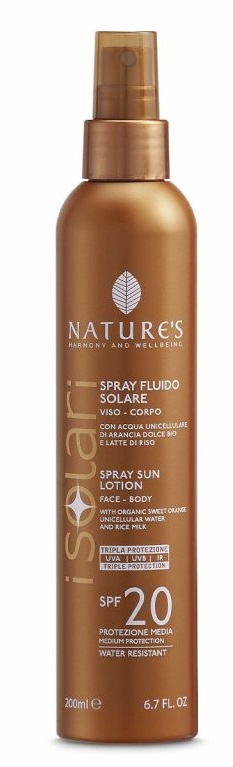 NATURES I SOLARI SPRAY FLUIDO SPF20 200 ML - farmachicca