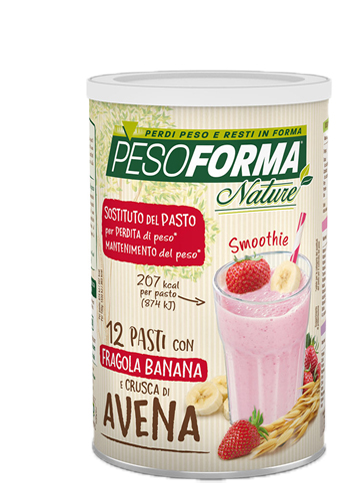 PESOFORMA NATURE SMOOTHIE FRAGOLA BANANA POLVERE 420 G - farmachicca