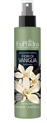 EUPHIDRA ACQUA PROFUMATA VANIGLIA IN FLACONE CON ETICHETTA POMPA SPRAY - farmachicca