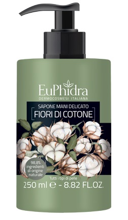 EUPHIDRA SAPONE LIQUIDO MANI COTONE IN FLACONE CON ETICHETTA DISPENSER - farmachicca