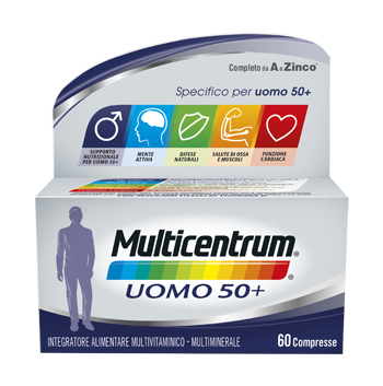 MULTICENTRUM UOMO 50+ 60 COMPRESSE - farmachicca