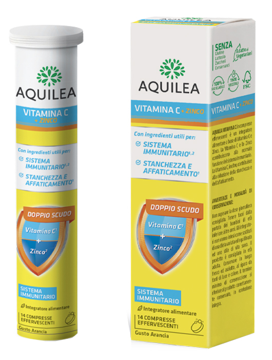 AQUILEA VITAMINA C 14 COMPRESSE EFFERVESCENTI - farmachicca