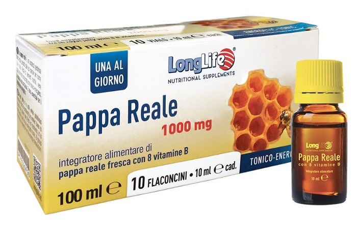 LONGLIFE PAPPA REALE + VITAMINA B 10 FLACONCINI 10 ML - farmachicca