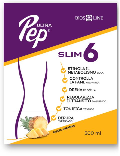 ULTRA PEP SLIM 6 ANANAS 500 ML CON EDULCORANTE - farmachicca