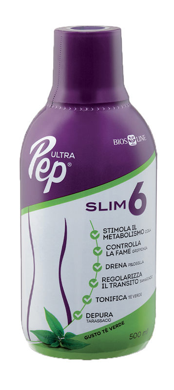 ULTRA PEP SLIM 6 TE' VERDE 500 ML CON EDULCORANTE - farmachicca