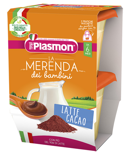 PLASMON LA MERENDA DEI BAMBINI MERENDE LATTE CACAO ASETTICO 2 X 120 G - farmachicca
