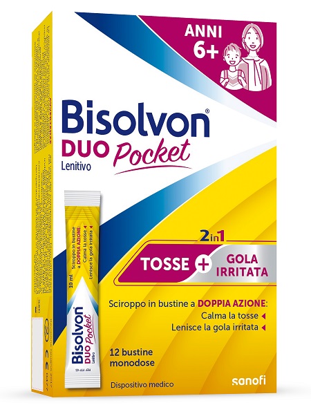 BISOLVON DUO POCKET LENITIVO NEW 12 BUSTINE - farmachicca