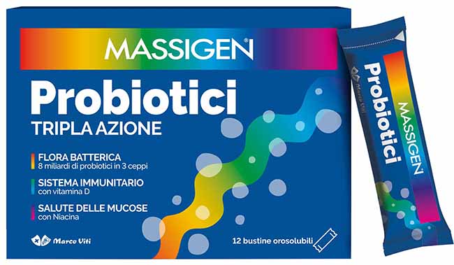 MASSIGEN PROBIOTICI 12 STICKPACK DA 1 G PREZZO PIENO - farmachicca