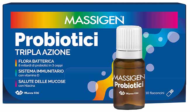 MASSIGEN PROBIOTICI 10 FLACONCINI X 8 ML PREZZO PIENO - farmachicca