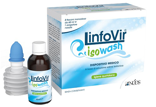 SOLUZIONE SALINA ISOTONICA LINFOVIR ISOWASH 8 FLACONI DA 60 ML - farmachicca