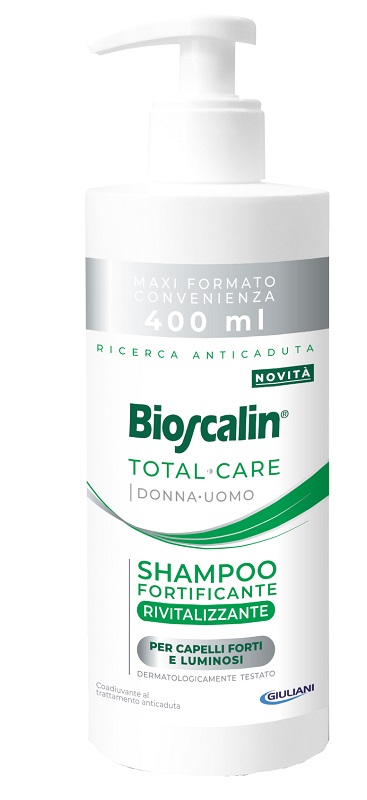 BIOSCALIN TOTAL CARE SHAMPOO FORTIFICANTE RIVITALIZZANTE 400 ML - farmachicca