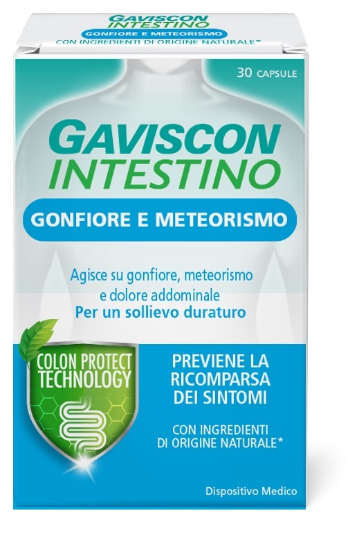 GAVISCON INTESTINO GONFIORE E METEORISMO 30 CAPSULE - farmachicca