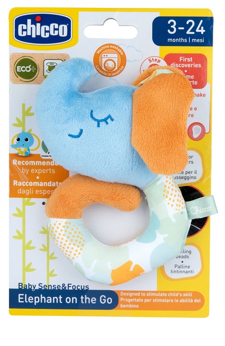 CHICCO GIOCO BABY SENSE&FOCUS TRILLINO SOFT ELEFANTE ECO+ - farmachicca