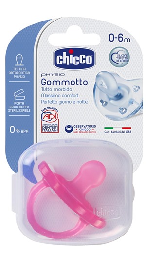 CHICCO GOMMOTTO IN SILICONE GIRL 0-6 MESI 1 PEZZO - farmachicca