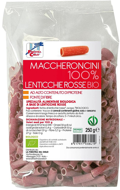 MACCHERONCINI LENT RO100% BIO - farmachicca