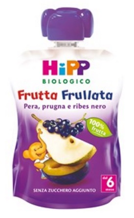 HIPP BIO FRUTTA FRULLATA PERA PRUGNA RIBES 90 G - farmachicca