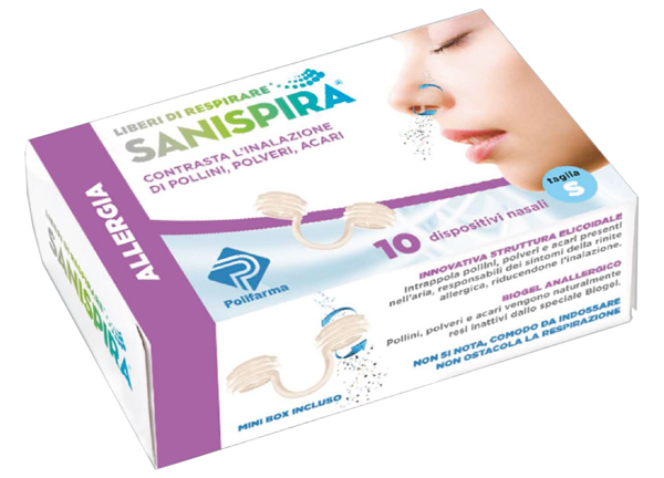 SANISPIRA ALLERGIA DISPOSITIVO NASALE 10 PEZZI TAGLIA L - farmachicca