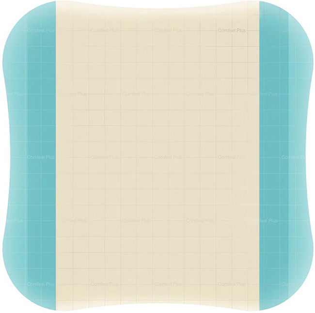 MEDICAZIONE SPECIALE ATTIVA CON IDROCOLLOIDE CON BORDI SMUSSATI COMFEEL PLUS 10X10 CM 10 PEZZI - farmachicca